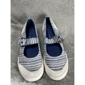 Vtg Rocket Dog Women’s blue White Striped mary jane shoes size 9 Y2k Sneakers